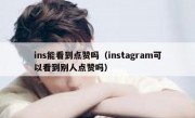 ins能看到点赞吗（instagram可以看到别人点赞吗）