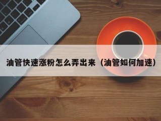 油管快速涨粉怎么弄出来(油管如何加速)