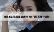 推特怎么设置推送通知（如何设置推特通知）