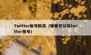 Twitter帐号购买（哪里可以买twitter账号）