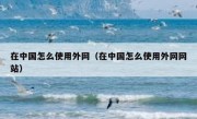 在中国怎么使用外网（在中国怎么使用外网网站）