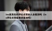 ins我发出的评论点赞的人会看到吗（ins评论点赞能看到是谁吗）