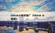 tiktok小程序推广（tiktok 小程序）