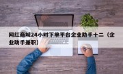 网红商城24小时下单平台企业助手十二（企业助手兼职）