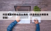 抖音里面的粉丝怎么来的（抖音粉丝从哪里来获取）