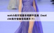 watch支付宝乘车码刷不出来（iwatch6支付宝乘车码用不了）