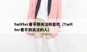 twitter看不到关注和喜欢（Twitter看不到关注的人）