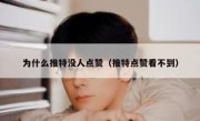 为什么推特没人点赞（推特点赞看不到）