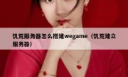 饥荒服务器怎么搭建wegame（饥荒建立服务器）