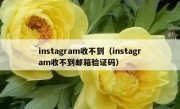 instagram收不到（instagram收不到邮箱验证码）