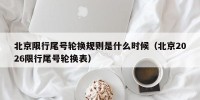 北京限行尾号轮换规则是什么时候（北京2026限行尾号轮换表）