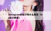 instagram的帖子有什么类型（ins帖子数量）