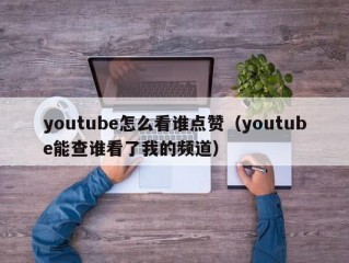 youtube怎么看谁点赞(youtube能查谁看了我的频道)