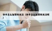 快手怎么加赞和关注（快手怎么加赞和关注呢）