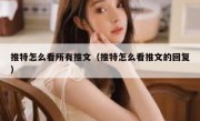 推特怎么看所有推文（推特怎么看推文的回复）