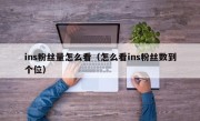 ins粉丝量怎么看（怎么看ins粉丝数到个位）