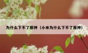 为什么下不了原神（小米为什么下不了原神）