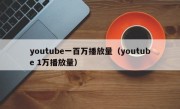 youtube一百万播放量（youtube 1万播放量）