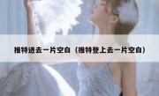 推特进去一片空白（推特登上去一片空白）