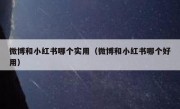 微博和小红书哪个实用（微博和小红书哪个好用）