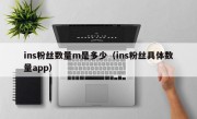 ins粉丝数量m是多少（ins粉丝具体数量app）