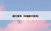 限行查询（车辆限行查询）