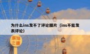 为什么ins发不了评论图片（ins不能发表评论）