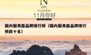 国内服务器品牌排行榜（国内服务器品牌排行榜前十名）