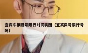 宜宾车辆限号限行时间表图（宜宾限号限行号吗）