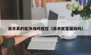 派币真的能挣钱吗现在（派币就是骗局吗）