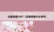 云服务是什么?（云服务是什么软件）
