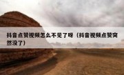 抖音点赞视频怎么不见了呀（抖音视频点赞突然没了）