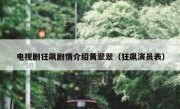电视剧狂飙剧情介绍黄翠翠（狂飙演员表）