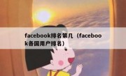 facebook排名第几（facebook各国用户排名）
