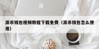 派币钱包视频教程下载免费（派币钱包怎么使用）