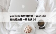 youtube有效播放量（youtube有效播放量一般占多少）