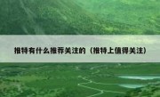 推特有什么推荐关注的（推特上值得关注）