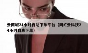 云商城24小时自助下单平台（网红云科技24小时自助下单）