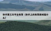 快手第三方平台有赞（快手上的有赞商城是什么）