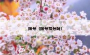 限号（限号扣分吗）