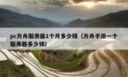 pc方舟服务器1个月多少钱（方舟手游一个服务器多少钱）
