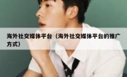 海外社交媒体平台（海外社交媒体平台的推广方式）