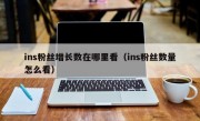 ins粉丝增长数在哪里看（ins粉丝数量怎么看）
