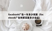 facebook广告一年多少预算（facebook广告预算设置多少合适）