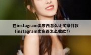 在instagram卖东西怎么让买家付款（instagram卖东西怎么收款?）