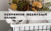 什么软件支持代付款（现在还有什么app可以代付的呢）