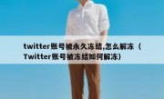 twitter账号被永久冻结,怎么解冻（Twitter账号被冻结如何解冻）