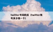 twitter号码购买（twitter账号多少钱一个）