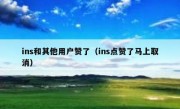 ins和其他用户赞了（ins点赞了马上取消）