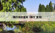 限行实时查询（限行 查询）
